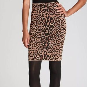 BCBG Knit Leopard Print Pencil Skirt